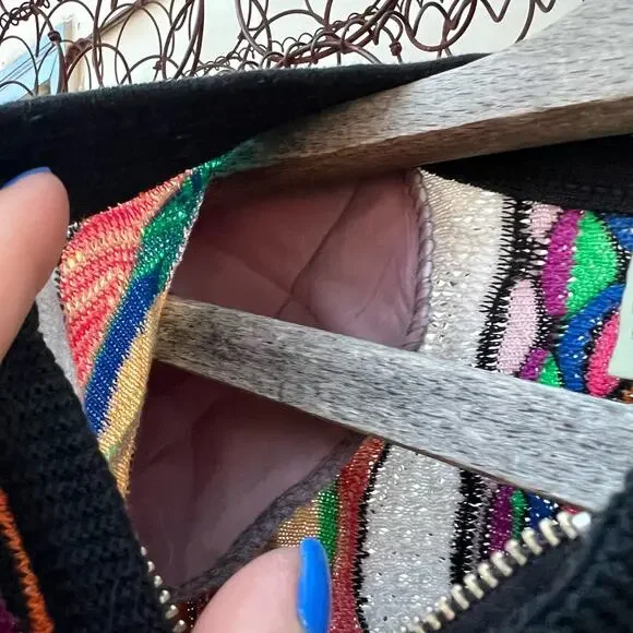 Coogi Australia Primary Color Abstract Weave Tunic Sweater Bold MEDIUM - Picture 8 of 12